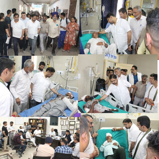 'Minister, Satish Sharma visits GMC Udhampur, reviews treatment facilities for accident victims'